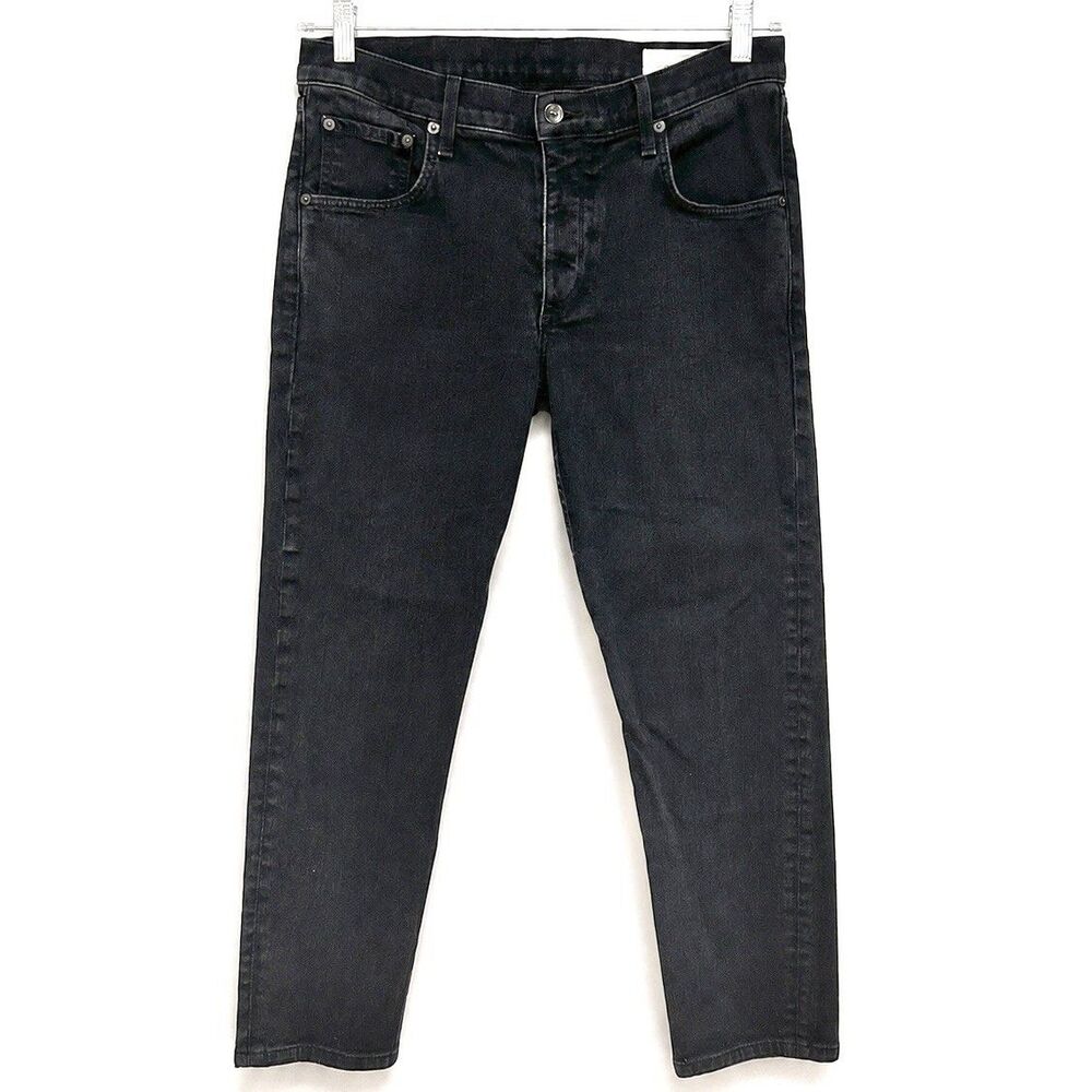 Rag & Bone Fit 2 Slim Jeans Men’s 32x27 Black‎ Dark Wash Button Fly USA